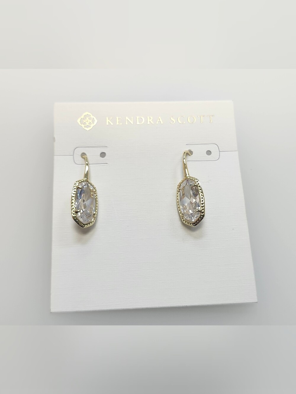 NWT Kendra Scott Gold-Tone Lee Luxe Drop Earrings